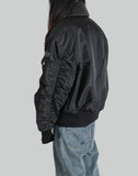 FENG CHEN WANG BLACK LAPEL CARGO JACKET - 082plus