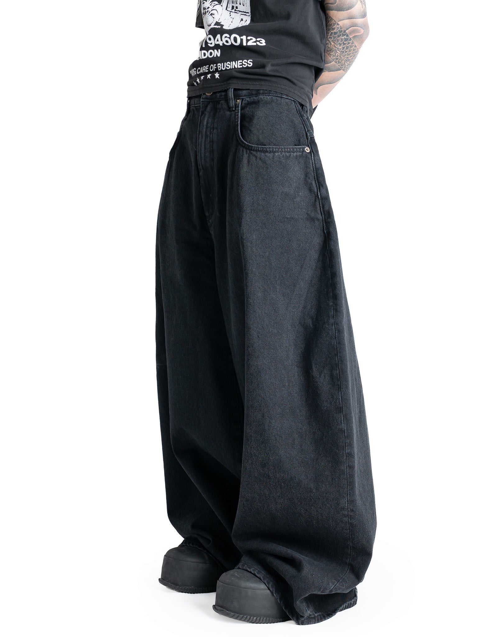 LU'UDAN - BLACKLISTED DOUBLE DOWN DENIM JEANS - 082plus