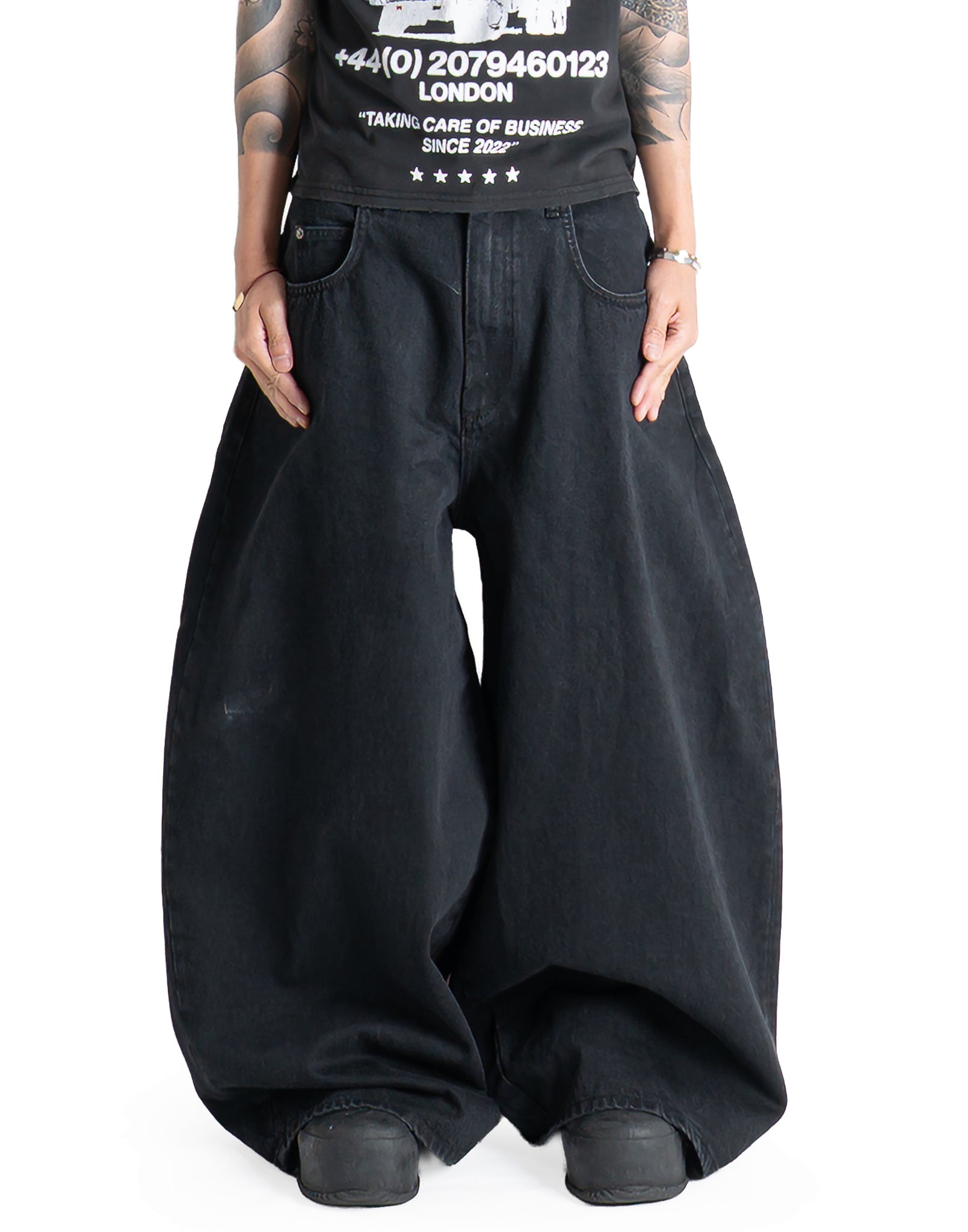 LU'UDAN - BLACKLISTED DOUBLE DOWN DENIM JEANS - 082plus