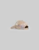 BUMPY GRAFFITI PRINT BLEACHED BASEBALL CAP - 082plus