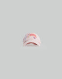 BUMPY GRAFFITI PRINT BLEACHED BASEBALL CAP - 082plus