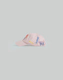 BUMPY GRAFFITI PRINT BLEACHED BASEBALL CAP - 082plus