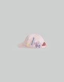 BUMPY GRAFFITI PRINT BLEACHED BASEBALL CAP - 082plus