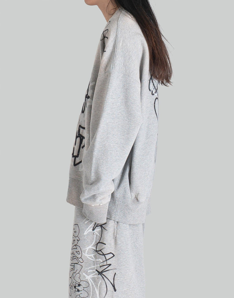 パンツ SANKUANZ Bleached Rabbit Graffiti Print パンツ SANKUANZ Bleached Rabbit Graffiti Print SANKUANZ