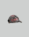 BUMPY GRAFFITI PRINT DENIM BASEBALL CAP