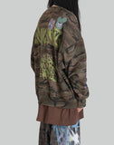 SANKUANZ - BUMPY GRAFFITI PRINT DOUBLE HEM CREWNECK SWEATSHIRT - 082plus