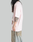 BUMPY GRAFFITI PRINT OVERSIZE T-SHIRT - 082plus