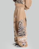BUMPY GRAFFITI PRINT RELAXED SWEATPANTS