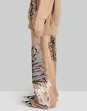 BUMPY GRAFFITI PRINT RELAXED SWEATPANTS