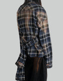 Juun.J [Runway] Brushed Check Sleeve Tie Shirts - 082plus