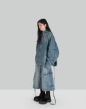 EgonLab - CONVERTIBLE HOODED DENIM JACKET - 082plus