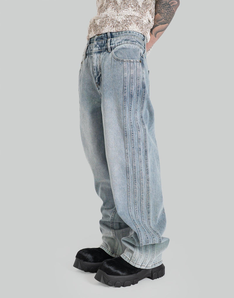 FENG CHEN WANG - CARGO TROUSERS IN SPRAY PAINTED NYLON - 082plus