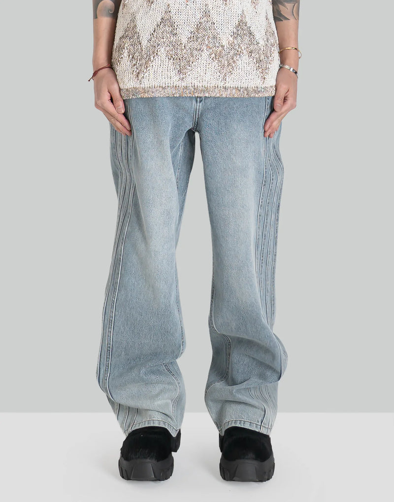 FENG CHEN WANG - CARGO TROUSERS IN SPRAY PAINTED NYLON - 082plus