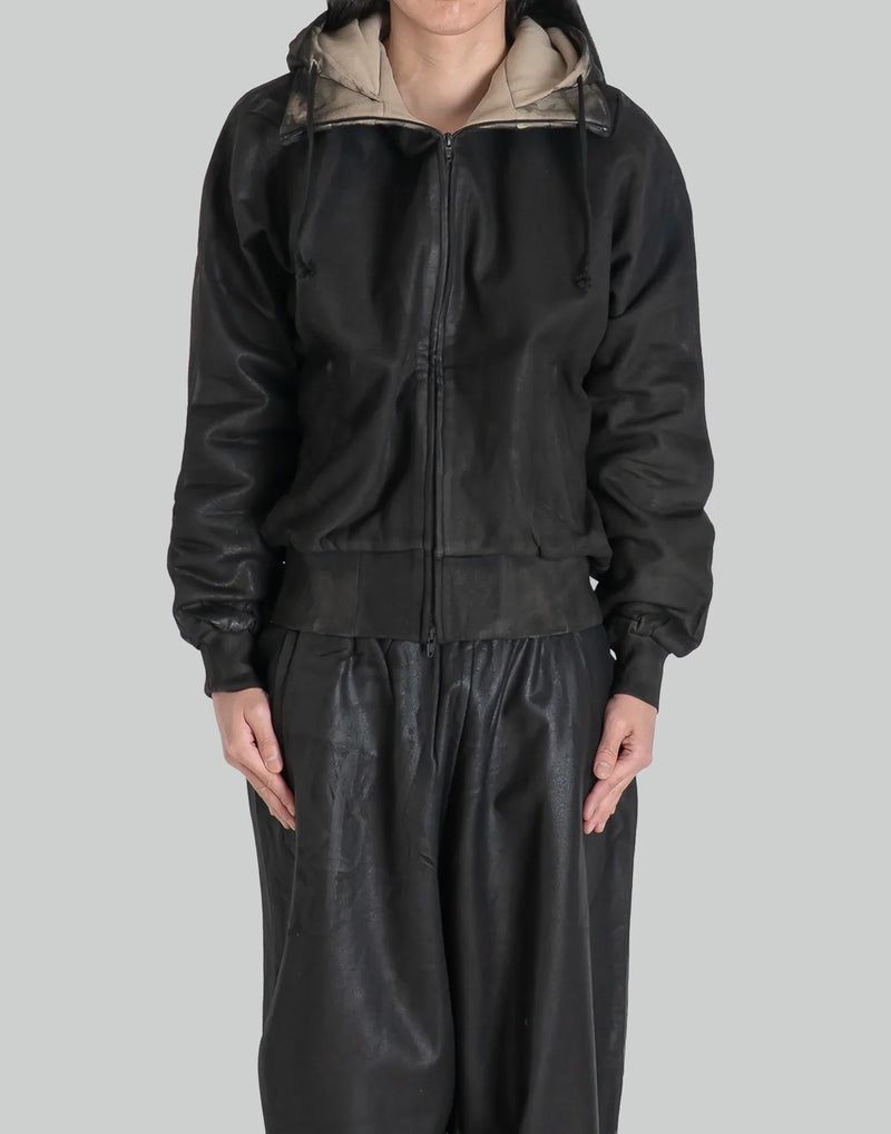 DINGYUN ZHANG - COATED ZIP-UP HOODIE - 082plus