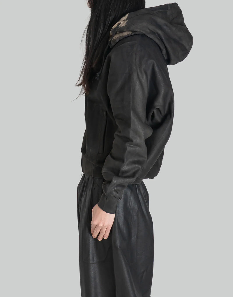 DINGYUN ZHANG - COATED ZIP-UP HOODIE - 082plus