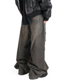DISCOVERED - CRASH DENIM PANTS - 082plus
