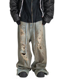 DISCOVERED - CRASH DENIM PANTS - 082plus
