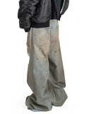 DISCOVERED - CRASH DENIM PANTS - 082plus