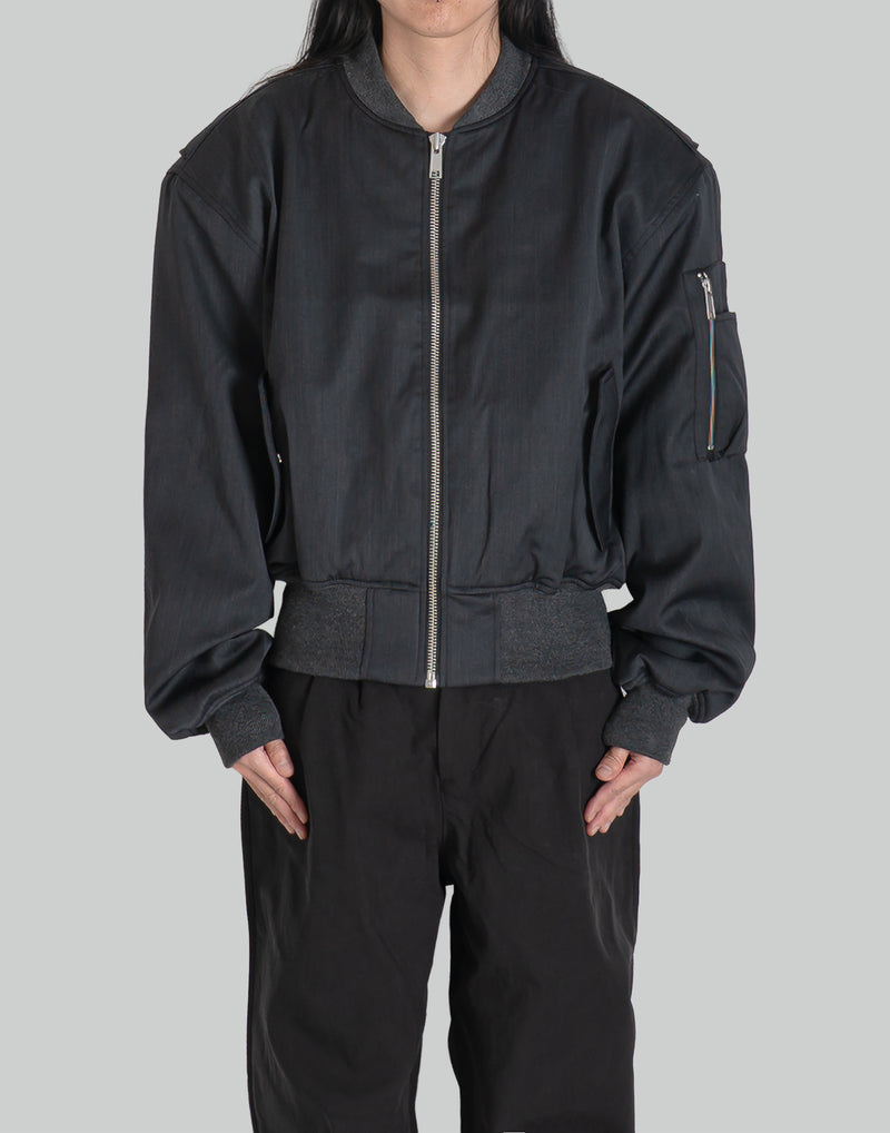 CROPPED BROAD BOMBER