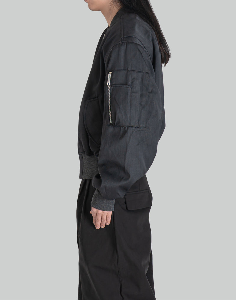 CROPPED BROAD BOMBER