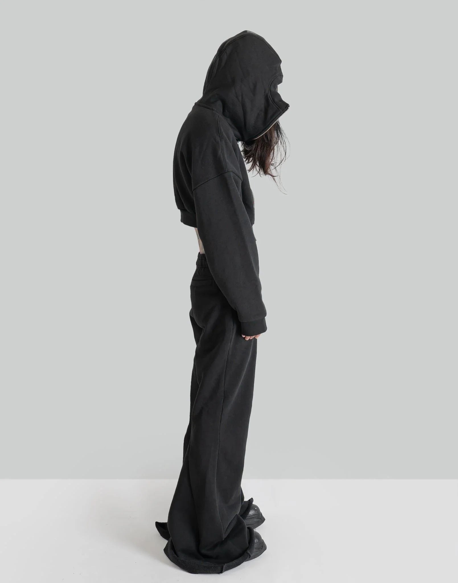 entire studios CROPPED FULL ZIP - Soot – 082plus