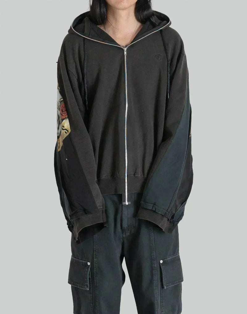 DISCOVERED - Band Tee Dolman Zip Hoodie - 082plus