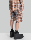 FENG CHEN WANG - DECAYED CHECK SHORTS - 082plus