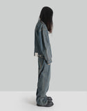 FENG CHEN WANG DENIM SEAMING DOUBLE WAIST PANTS - 082plus