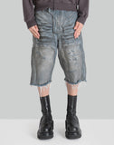 DISTRESSED DENIM SHORTS - 082plus