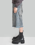 DISTRESSED DENIM SHORTS - 082plus