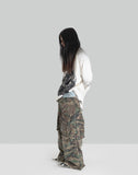 DOUBLE-LAYER WAIST CROPPED PANTS