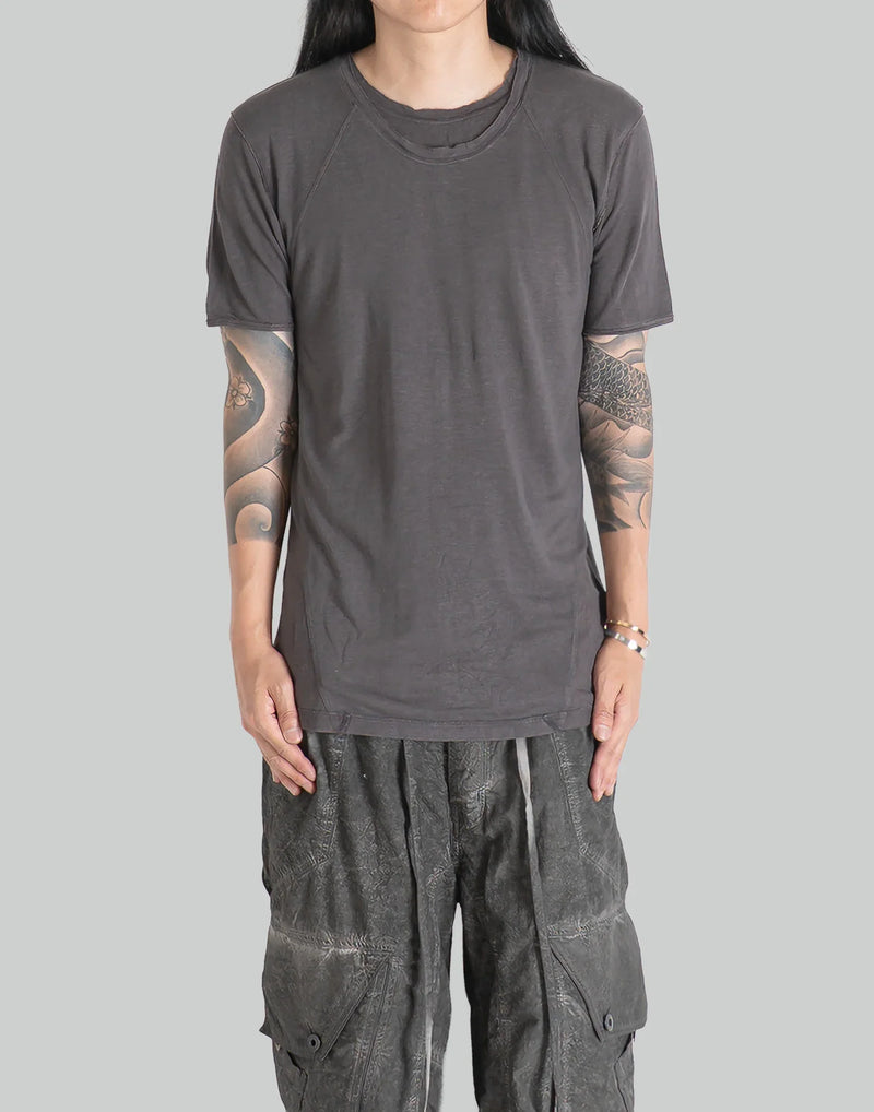 【関税込み】Feng Chen Wang ブラック Double Collar Tシャツ DOUBLE NECK T-SHIRT – Feng Chen Wang