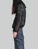 DRAPED LACE HOODIE - 082plus