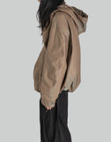 DRAPED VOLUME HOOD JACKET