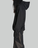 DRAPED WRAP HOOD JACKET