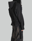 DRAPED WRAP HOOD JACKET