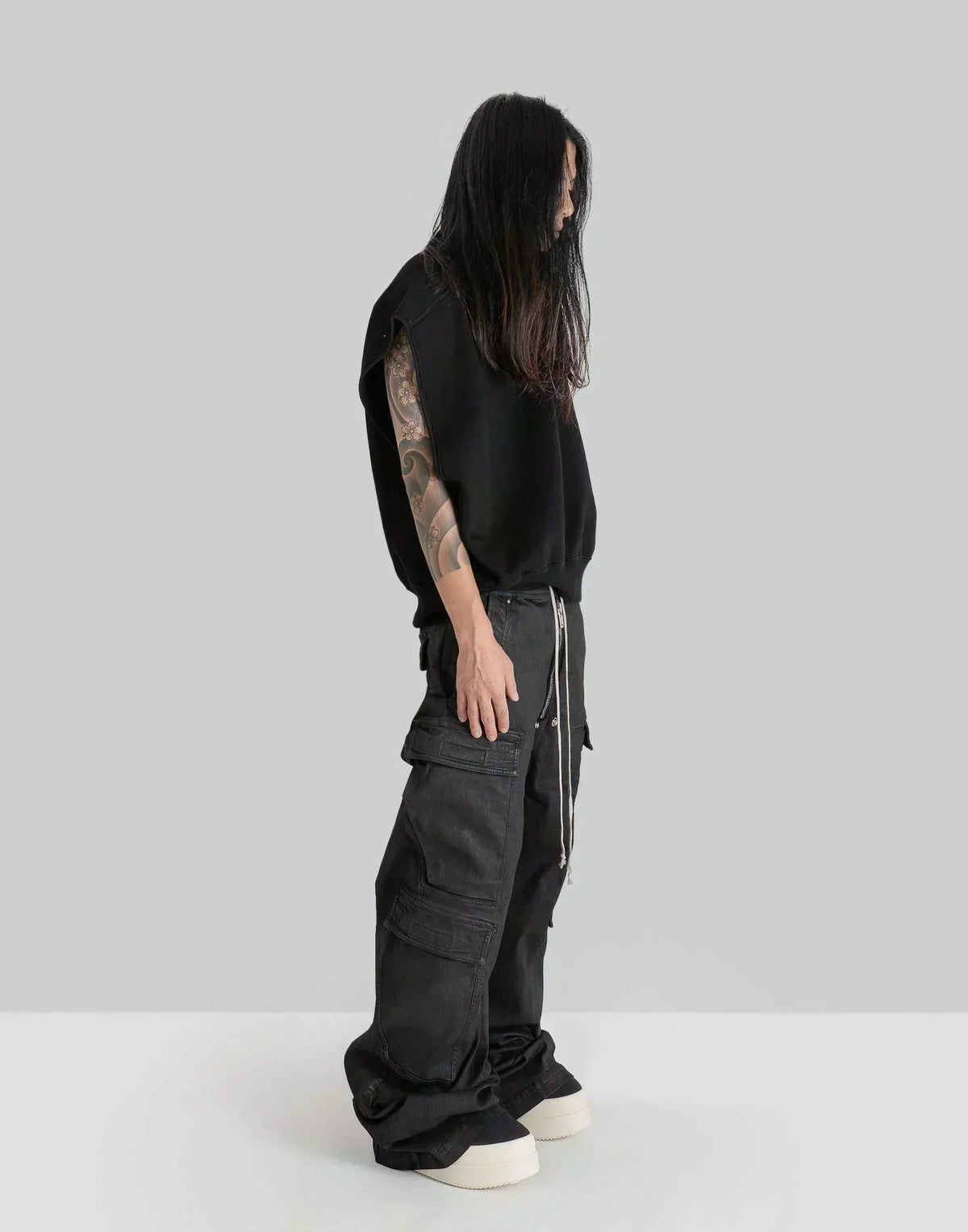 Rick Owens Drkshdw DOUBLE CARGO JUMBO BELAS - Black Wax – 082plus