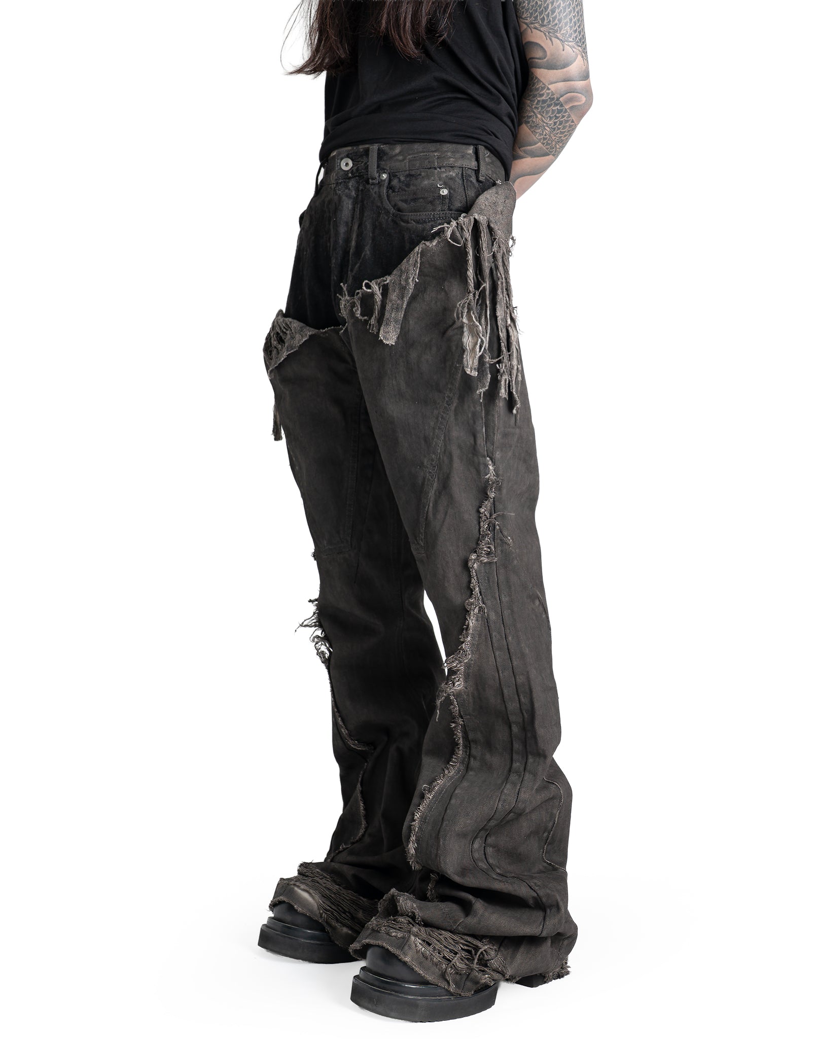 Rick Owens Drkshdw - SLIVERED BOOTCUT - 082plus