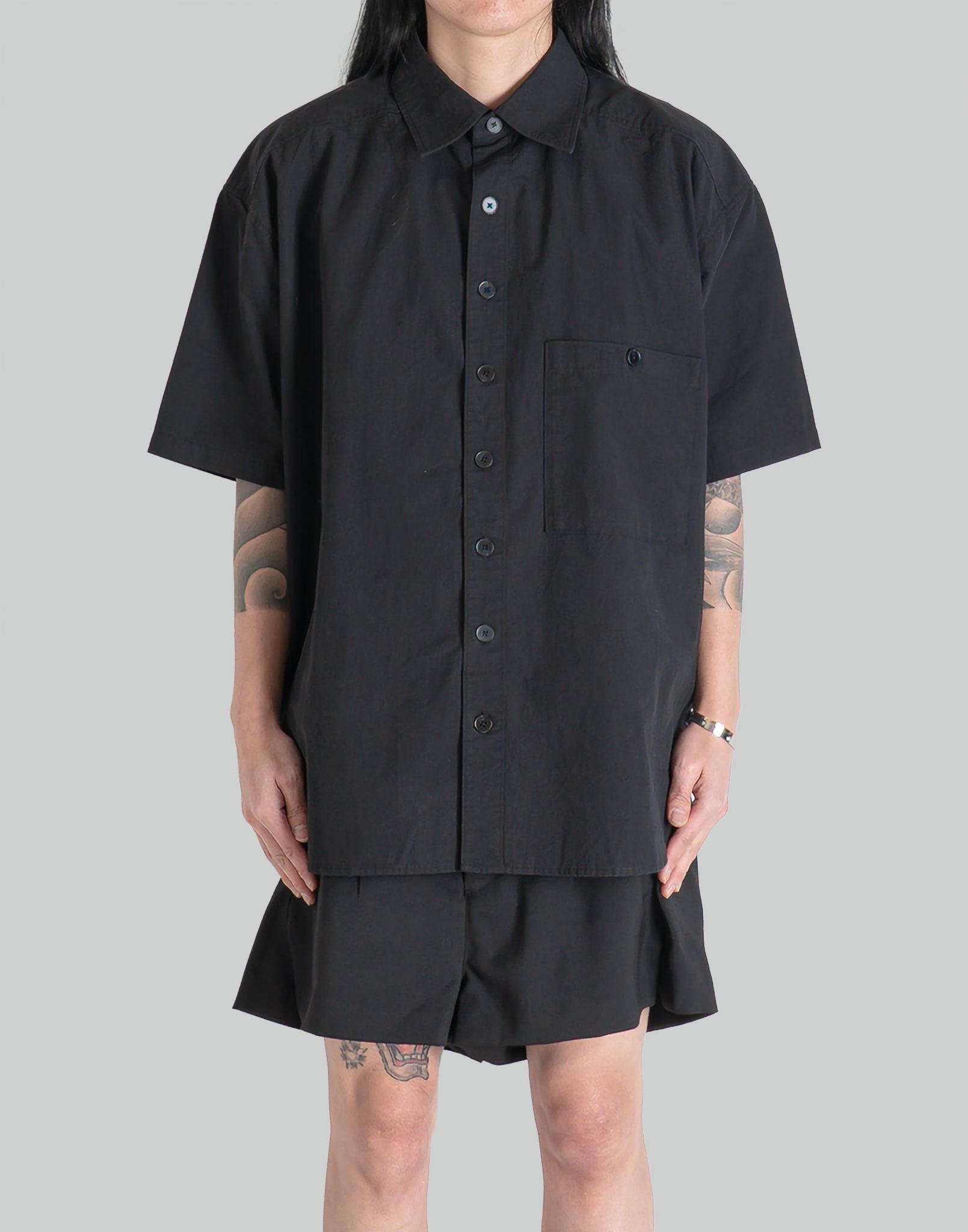 エンタイアスタジオ ENTIRE STUDIOS Dupper SS SHIRT オーバーサイズ 衣料品 トップス コットン メンズ レディース ブラック系 ESU-S25-20006-BL 【中古】 entire studios DUPER SS SHIRT – 082plus