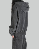 Deconstructed patch zip up hoodie - 082plus