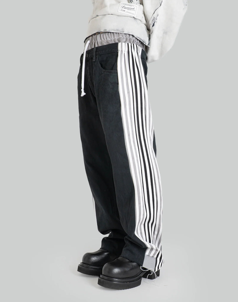 DISCOVERED Docking Layered Track Denim Pants – 082plus