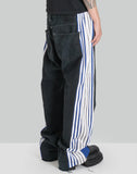 Docking Layered Track Denim Pants - 082plus