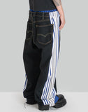 Docking Layered Track Denim Pants - 082plus