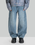Double Wasit Denim Trousers - 082plus