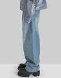Double Wasit Denim Trousers - 082plus