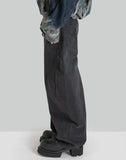 Double Wasit Denim Trousers - 082plus