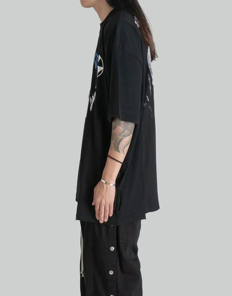 THE SALVAGES - EYESLASH BOOT RECONSTRUCTED OS T-SHIRT - 082plus