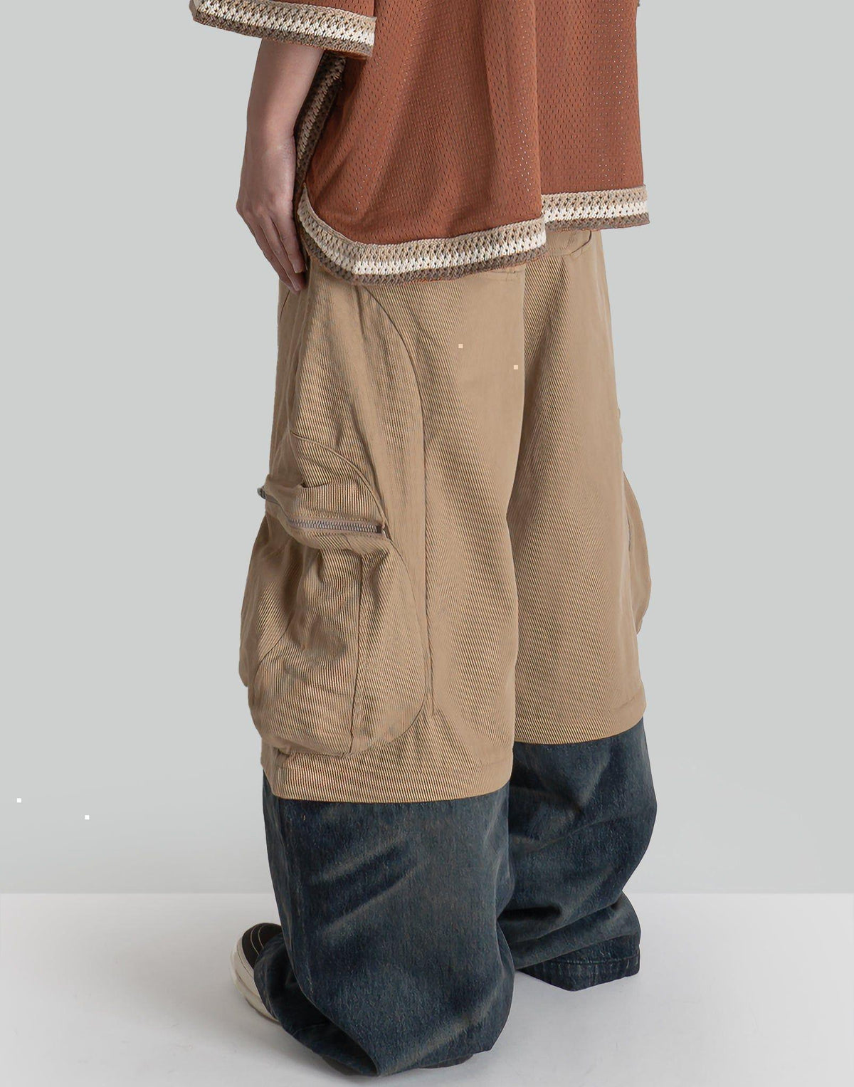 NAMESAKE FELIX DETACHABLE KNEE CARGO JEANS – 082plus
