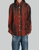 FLOCKED DENIM OVERSIZED SHIRT