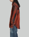 FLOCKED DENIM OVERSIZED SHIRT